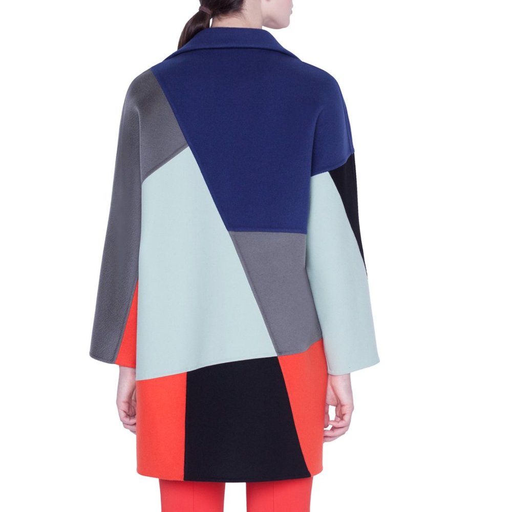 $5990 Akris Einstein Short Cashmere Coat-abstract cashmere coat-size 8-NWT - Picture 5 of 7